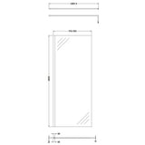 Nuie Framed Wetroom Screen – 1850mm High – 700mm, 760mm, 800mm, 900mm, 1000mm, 1100mm, 1200mm & 1400mm, photo 4