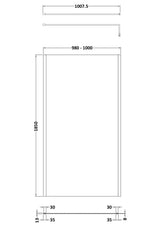 Nuie Outer Frame Wetroom Screen – 700mm, 760mm, 800mm, 900mm, 1000mm, 1100mm, 1200mm & 1400mm, photo 6