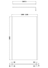 Nuie Outer Frame Wetroom Screen – 700mm, 760mm, 800mm, 900mm, 1000mm, 1100mm, 1200mm & 1400mm, photo 7