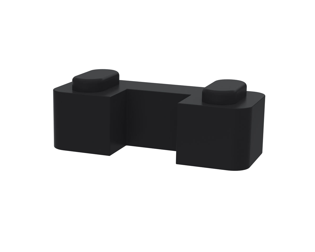 Nuie Wetroom Screen Horseshoe Support Foot – Black, photo 2
