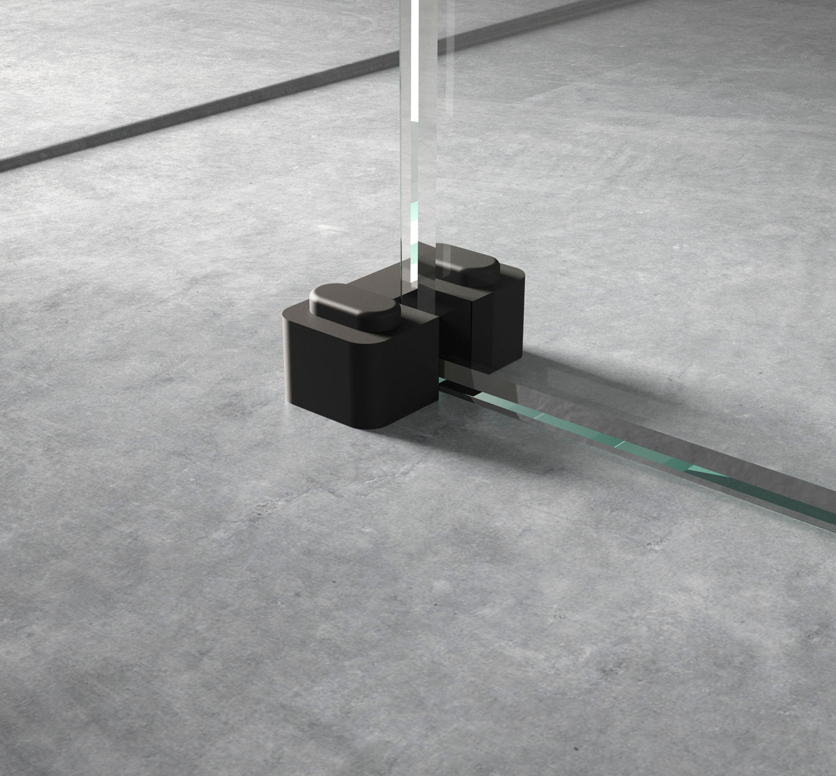 Nuie Wetroom Screen Horseshoe Support Foot – Black