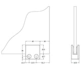 Nuie Wetroom Foot And Wall Bracket – Matt Black, photo 2