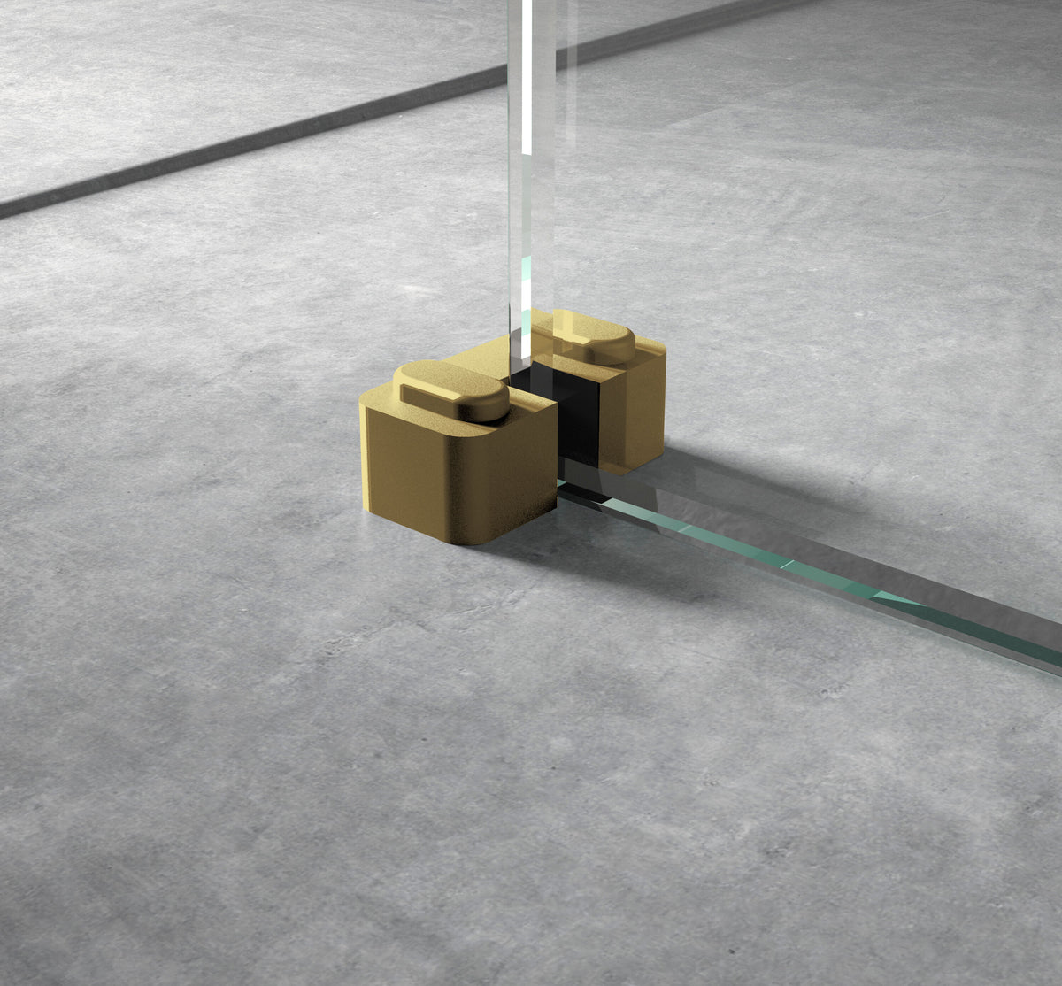 Nuie Wetroom Screen Horseshoe Support – Brushed Brass