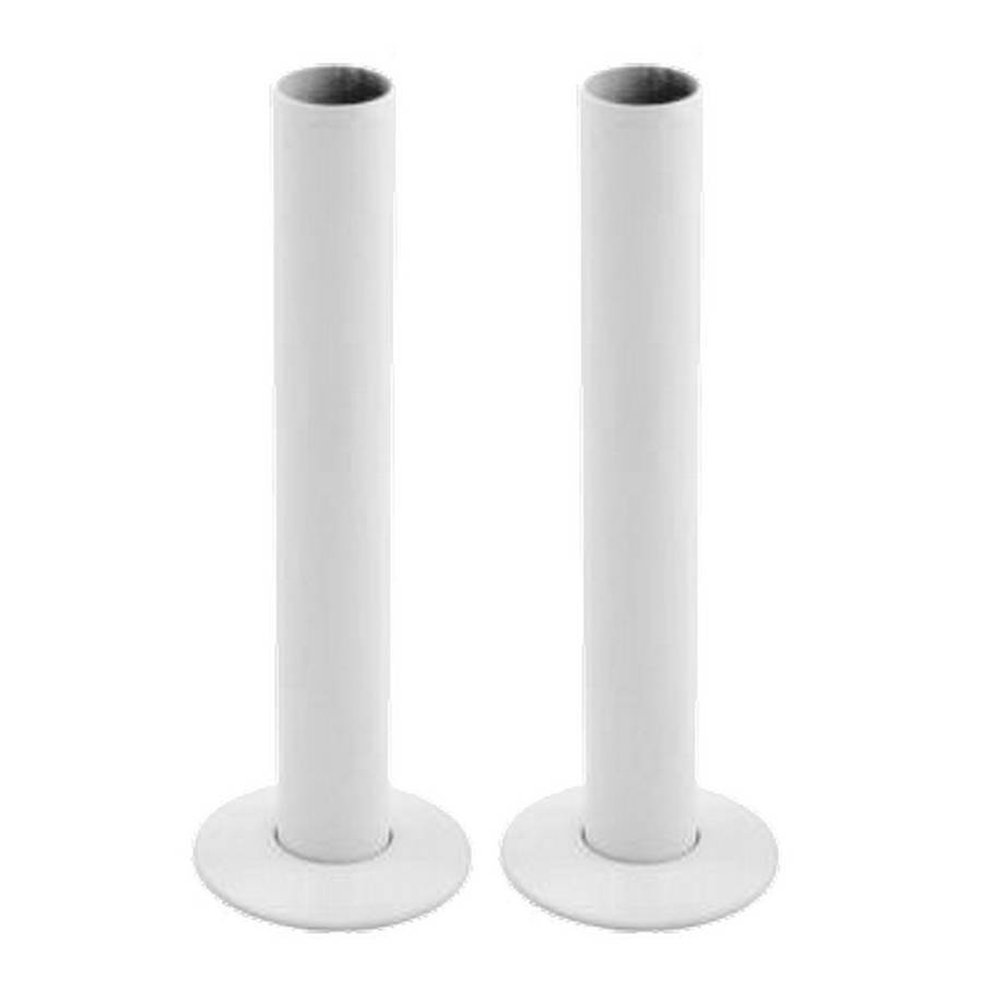 Kartell K-VIT 15mm radiator pipes and rosettes in white – pair