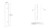 Kartell K-VIT KV8 300mm Hinged Wetroom Return Panel  (KCEIGHT300W)(KCEIGHT300B)(KCNER300W)(KCEIGHT300BN)