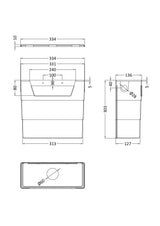 Nuie Dual Flush Concealed Cistern with Flush Button – Chrome, photo 2