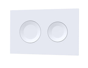 Nuie Round Dual Flush Push Button – White, Black or Brushed Brass, photo 2