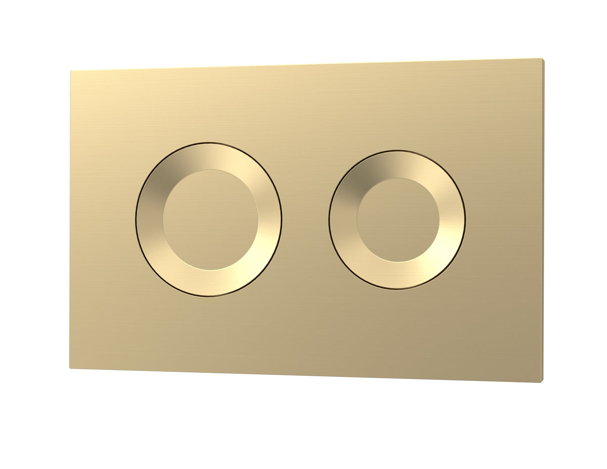 Nuie Round Dual Flush Push Button – White, Black or Brushed Brass, photo 4