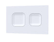 Nuie Square Dual Flush Push Button – White, Black or Brushed Brass, photo 2