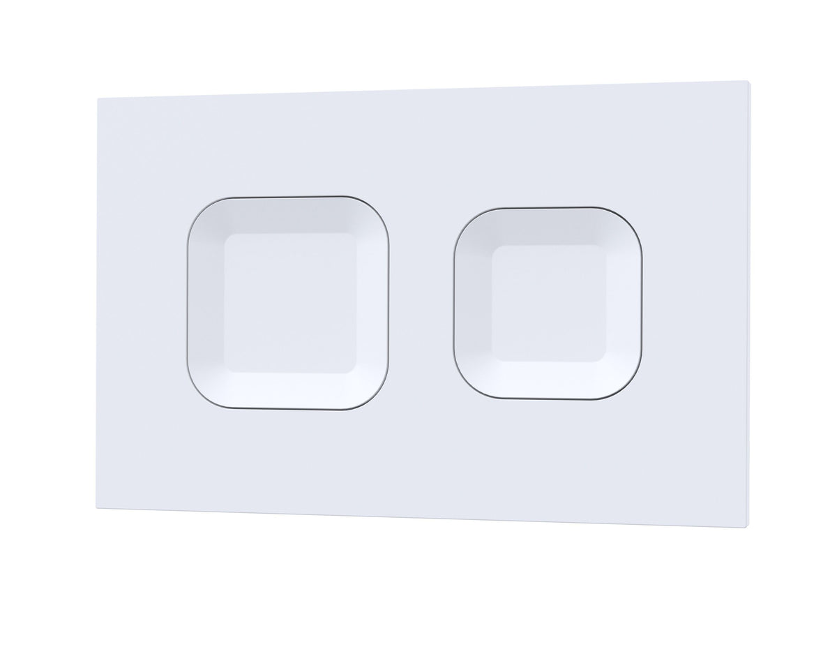 Nuie Square Dual Flush Push Button – White, Black or Brushed Brass, photo 2