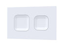 Nuie Square Dual Flush Push Button – White, Black or Brushed Brass, photo 2