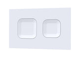 Nuie Square Dual Flush Push Button – White, Black or Brushed Brass, photo 2