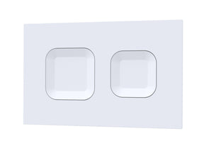 Nuie Square Dual Flush Push Button – White, Black or Brushed Brass, photo 2