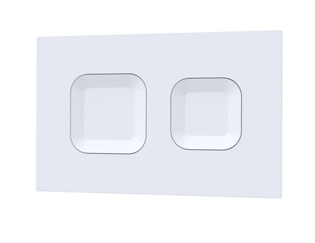 Nuie Square Dual Flush Push Button – White, Black or Brushed Brass, photo 2