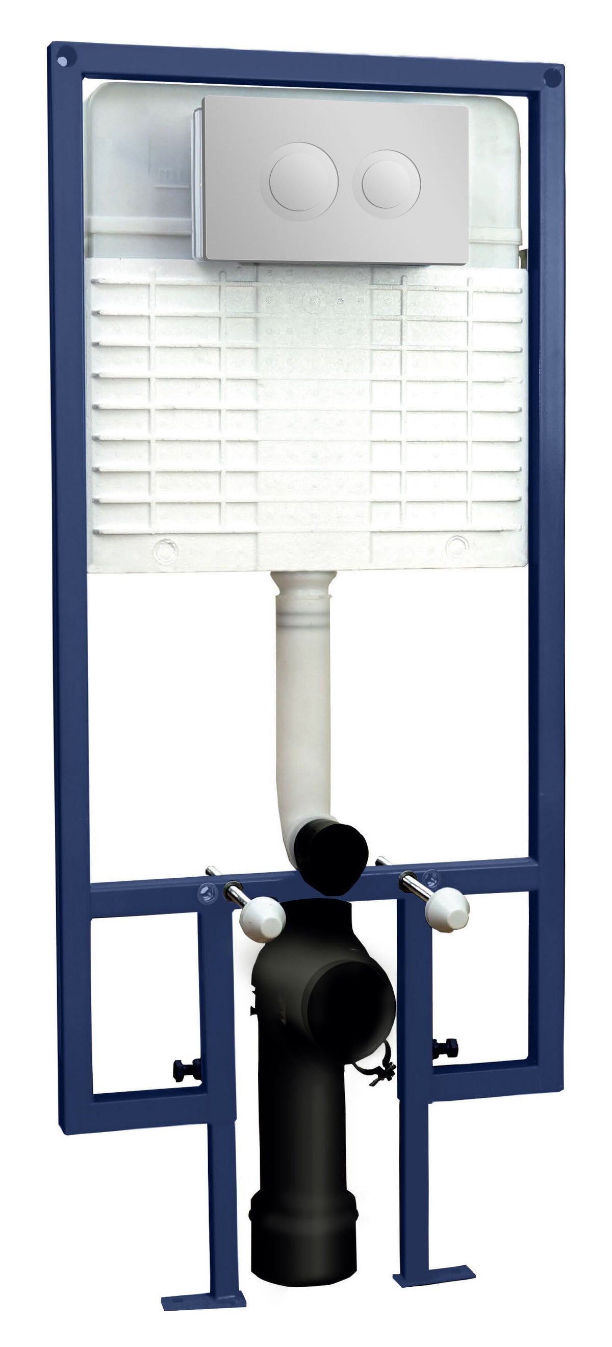 Nuie Dual Flush Concealed Cistern With Frame – Chrome, photo 2