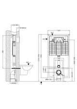Nuie Dual Flush Concealed Cistern With Frame – Chrome, photo 3