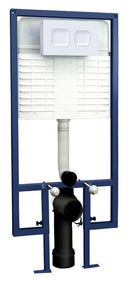 Nuie Concealed Cistern Frame With Square Flush Plate – Matt White, Matt Black or Brushed Brass, photo 2