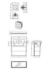 Nuie Concealed Cistern With Contemporary Dual Flush Plate – Chrome, Brushed Brass or Brushed Pewter, photo 4