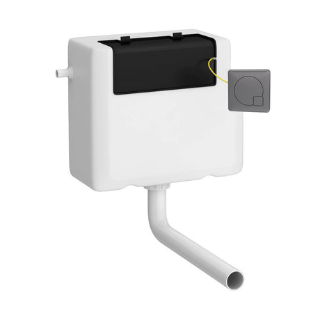 Nuie Universal Access Side Inlet Cistern With Square Dual Flush Plate – Chrome, Matt Black, Brushed Brass or Brushed Pewter, photo 4