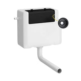 Nuie Universal Access Side Inlet Cistern With Square Traditional Dual Flush Plate – Chrome, Matt Black or Brushed Brass, photo 2