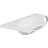 Pressalit MATRIX ANGLE DEEP wash basin with operating buttons, right-facing, without overflow