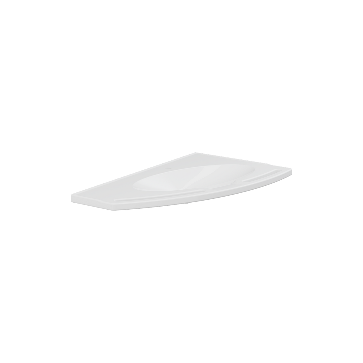 Pressalit MATRIX ANGLE wash basin, left-facing, without overflow