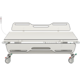 Pressalit MCT 2 change trolley with fold-down sides