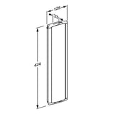 Pressalit PLUS vertical wall track dimension drawing