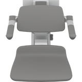 Pressalit PLUS manual height & sideways adjustable shower seat 450 – detail