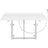 Pressalit foldable daycare changing table folded against the wall
