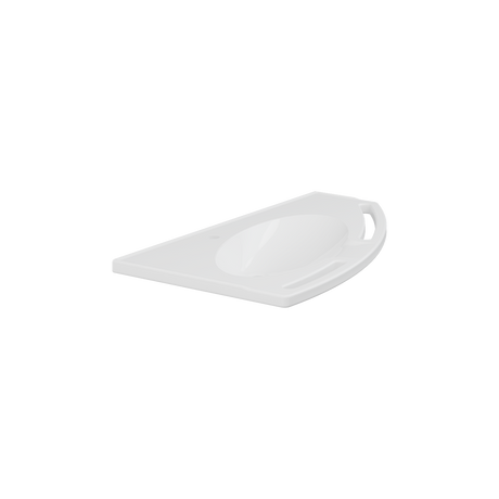 Pressalit MATRIX ANGLE wash basin, right-facing, without overflow