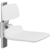 Pressalit PLUS shower seat – 450 mm Manual – Backrest Only, Standard Seat, White