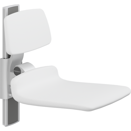 Pressalit PLUS shower seat – 450 mm Manual – Backrest Only, Standard Seat, White
