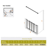 AKW Silverdale Option NW Shower Screens 1600mm Wide x 900mm High - Frosted (91123NSF)