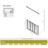 AKW Silverdale Option NW Shower Screens 1600mm Wide x 750mm High - Frosted (91323NSF)