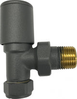 Kartell K-VIT Anthracite Radiator Valve Angled 15mm Pair