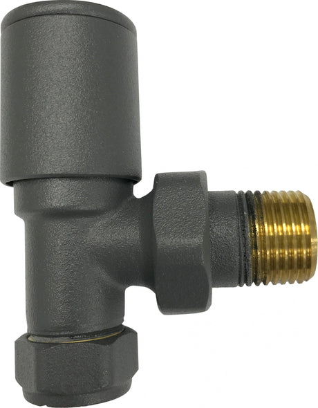 Kartell K-VIT Anthracite Radiator Valve Angled 15mm Pair