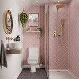 Multipanel Tile Antique Rose Herringbone Bathroom Wall Panel 2400 x 598mm – Matt, photo 2