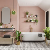 Multipanel Tile Antique Rose Large Tile Bathroom Wall Panel 2400 x 598mm – Matt, photo 2