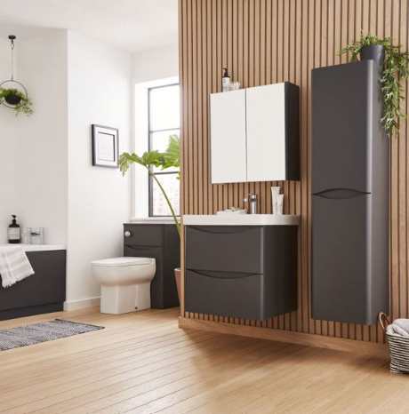 Kartell K-VIT Arc Wall Mounted Tall Unit- Matt Graphite (ARCWMTU-G)