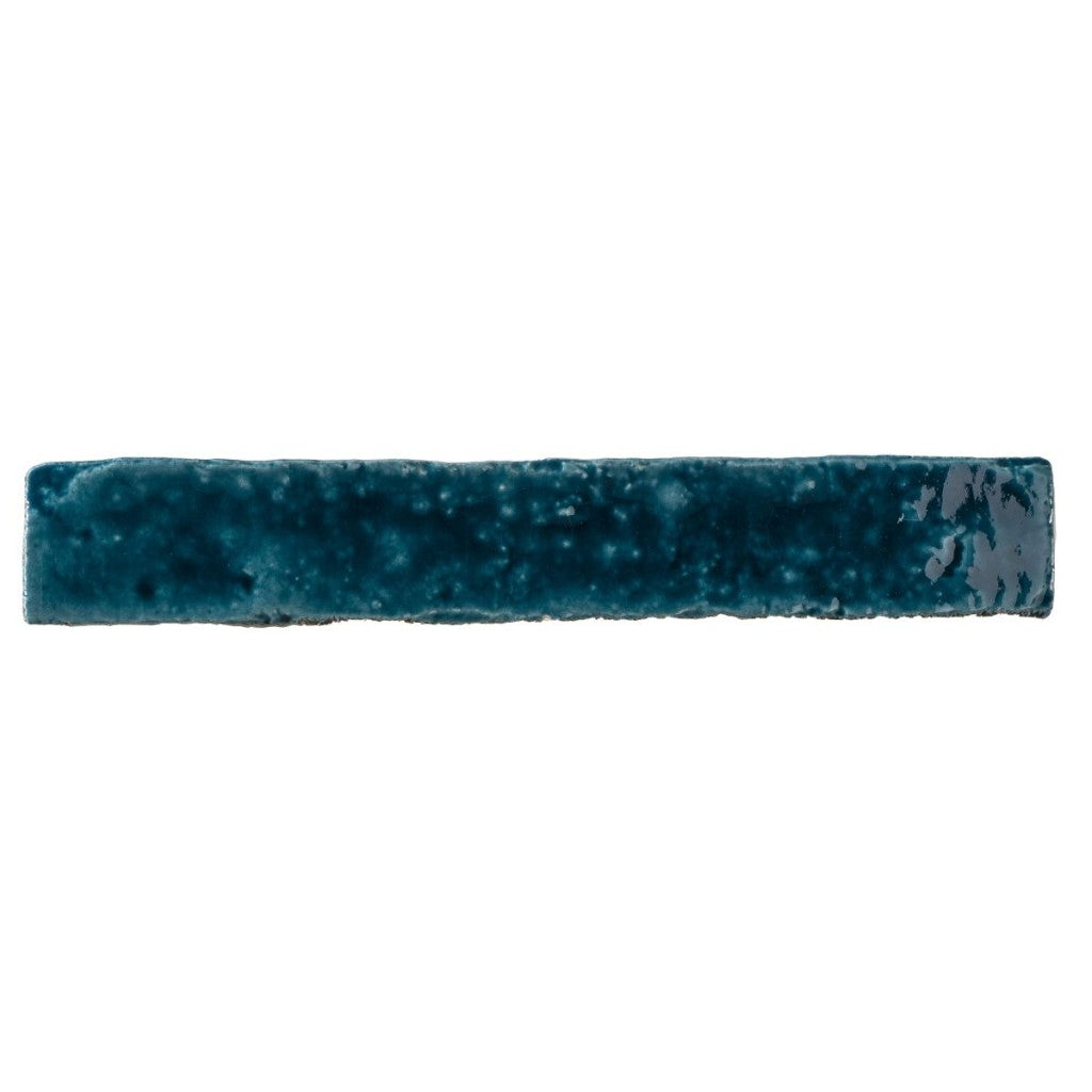 Avalon blue crackle glaze ceramic tile close-up