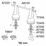 Pressalit raised cross-bar hinge drawing