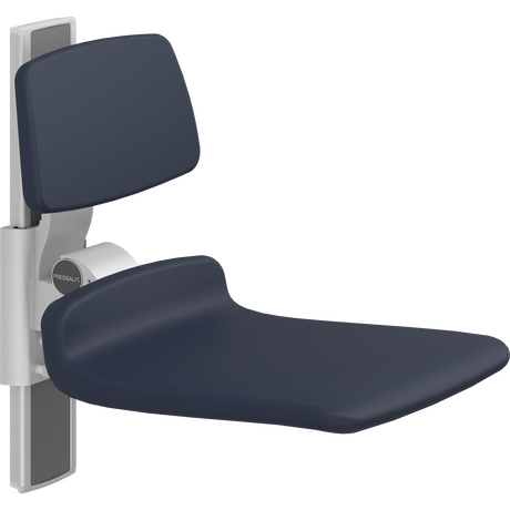 Pressalit PLUS shower seat – 450 mm Manual – Backrest Only, Standard Seat, Dark Blue