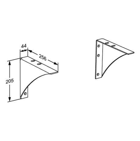Pressalit MATRIX fixed supports dimension drawing