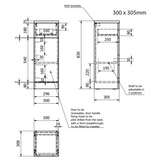 Kartell K-VIT Impakt Door and Drawer Unit 300mm (300mm deep) White Gloss (IMP300DDU)