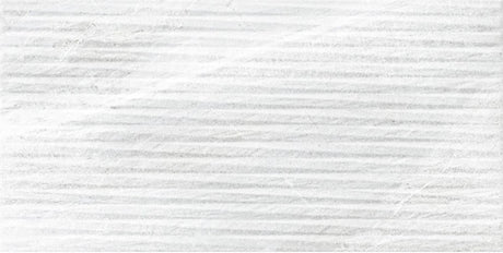 Beaufort White marble effect matt ceramic decor wall tile 250x500mm