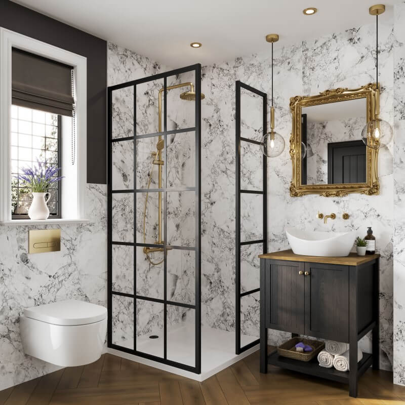 Multipanel Linda Barker Bianca Luna Bathroom Wall Panel, photo 3