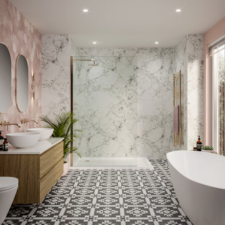 Multipanel Linda Barker Bianca Luna Bathroom Wall Panel, photo 4