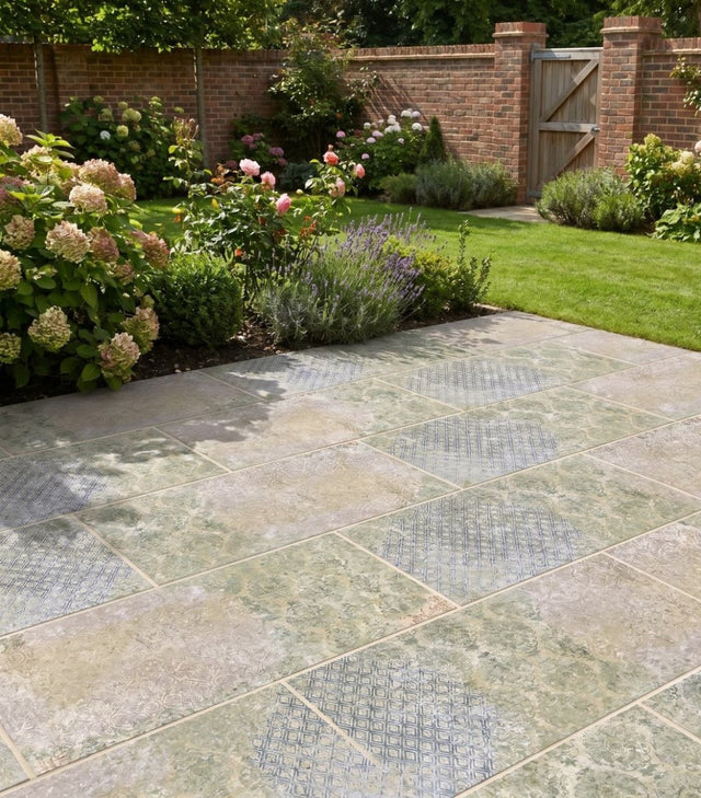Boothbay blend vintage pattern textured porcelain outdoor paving tile 500x1000x20mm