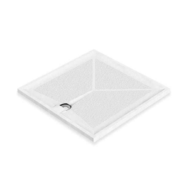 AKW Braddan upward pumped waste level access shower tray 1000 x 1000mm